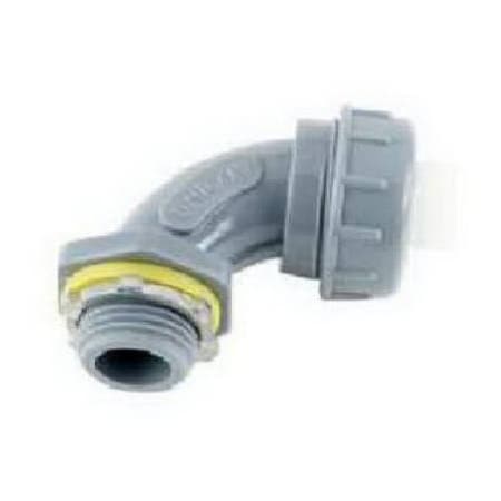 Halex Conduit Fitting Elbow, 3/4 in, Liquid-Tight, PVC, PVC Coated 27692